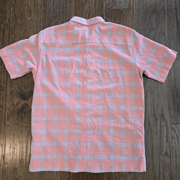 Patagonia Men's Button Up Work Wear A/C Crinkle Cotton Shirt Size Large Orange - Picture 6 of 10